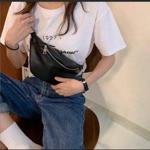 Black crossbody bag adjustable